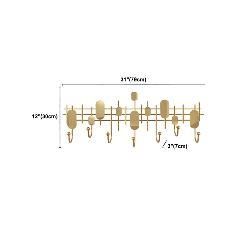 Industrial Coat Hanger Metal Wall-Mounted Hooks Entry Hall Tree