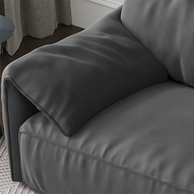Contemporary Fabric Living Room Cushions Pillow Top Arm Standard Sofa