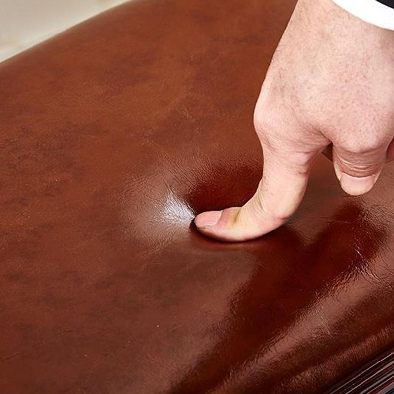 Mid-Century Modern PU Leather Ottoman Plain Rectangle Mildew Resistant Target Pouf