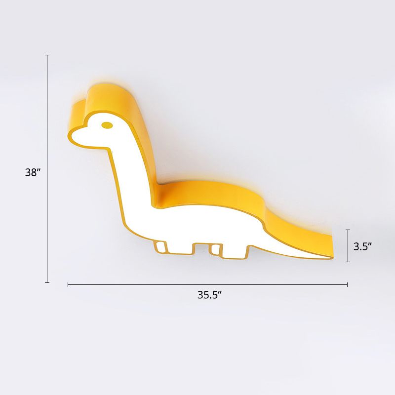 Cartoon Dinosaurier Flushmount Deckenlampe Metall Kinderzimmer LED Unterputz-Leuchte