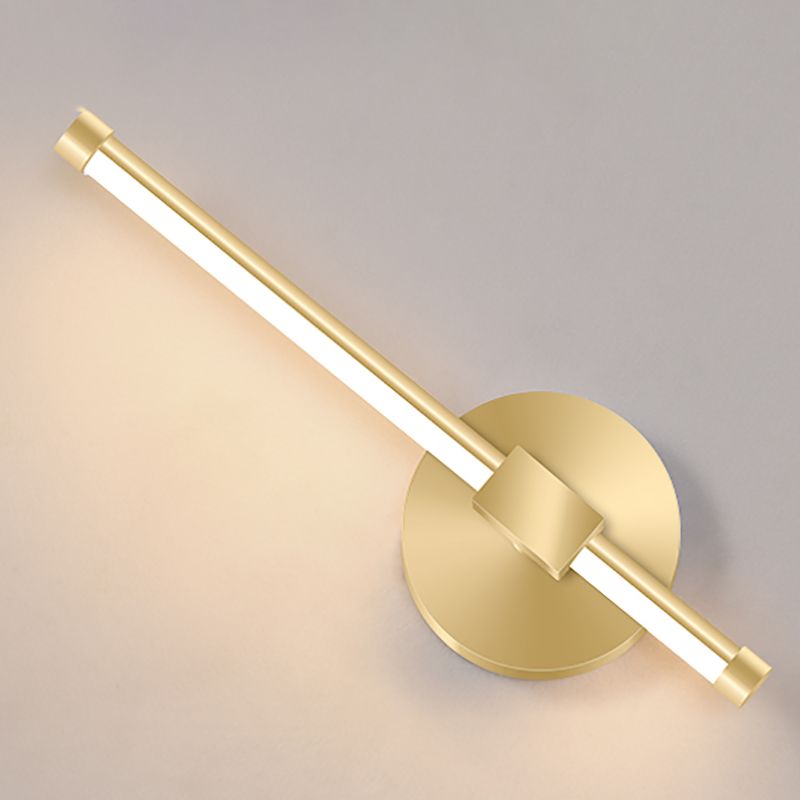 Modern Style Linear Shape Wall Sconce Metal 2 Light Wall Lighting for Bedside
