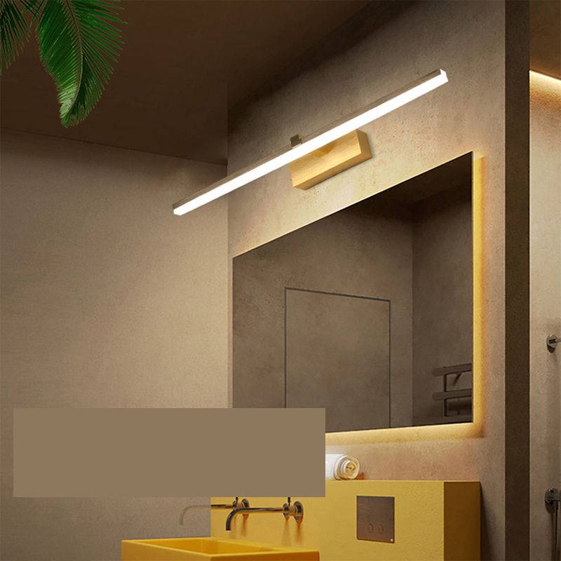 Straight Mirror Light Modern Colorful 1 Light Wall Sconce Fixture for Bedroom