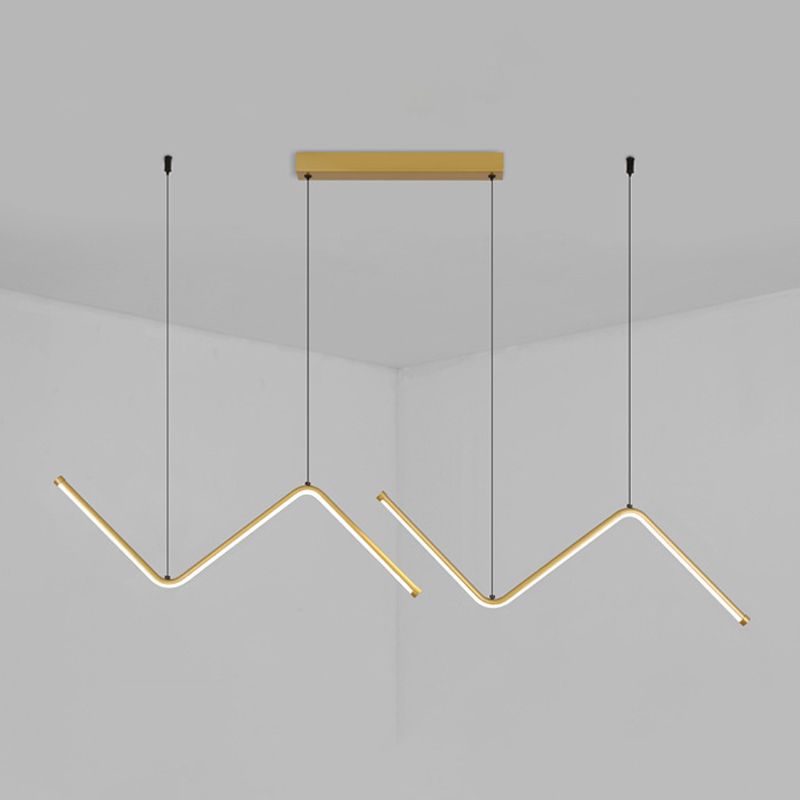 Metal Linear Hanging Lamp Kit Simplicity Hanging Island Lights for Dining Room