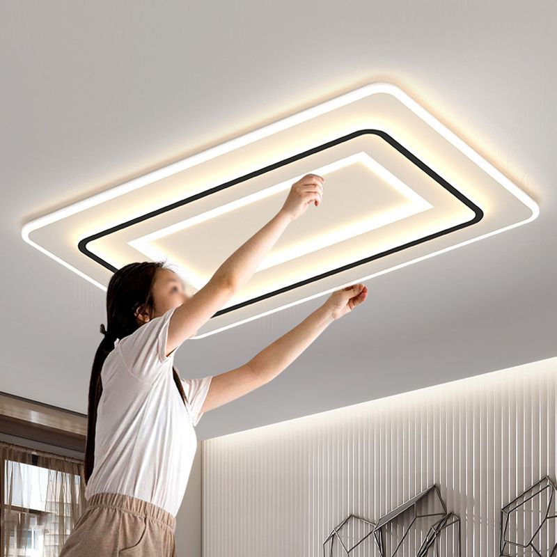 Modern Style Geometrical Flush Ceiling Lights 1-Light Acrylic Flush Mount Led Fixture