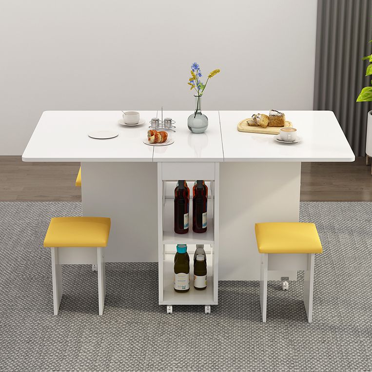 Contemporary Faux Marble Multifunction Table Single Rectangle Table (table only)