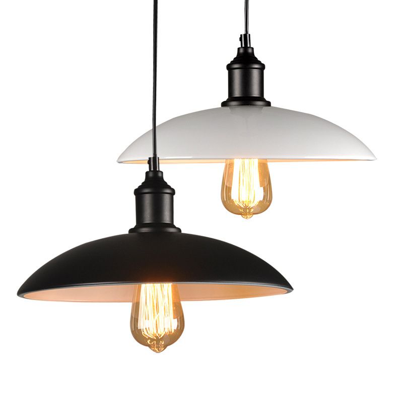Industrial 1-Light Hanging Ceiling Light Tapered Metal Ceiling Pendant Light