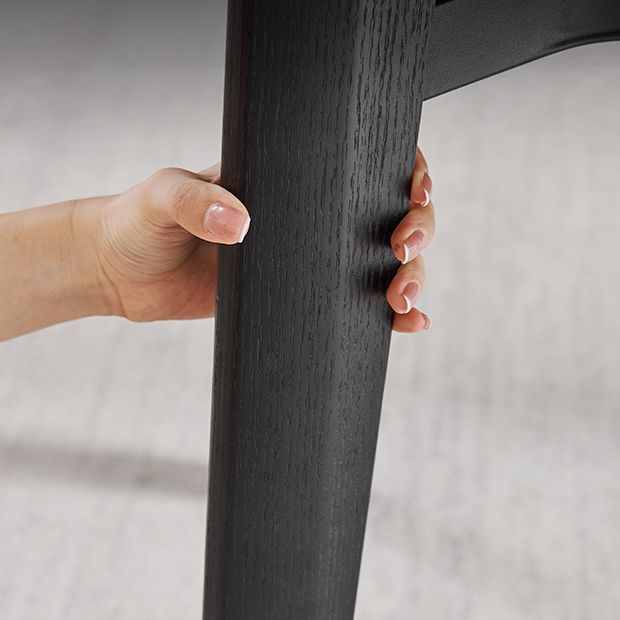 Contemporary Collapsible Sintered Stone Dining Room Table with 4 Solid Wood Legs Kitchen Dining Set