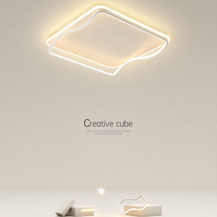 Fixation de la lumière du Square Fixtures de lumière Acrylique Simplicité moderne Simplicité-Fixation du Mont Light pour la chambre