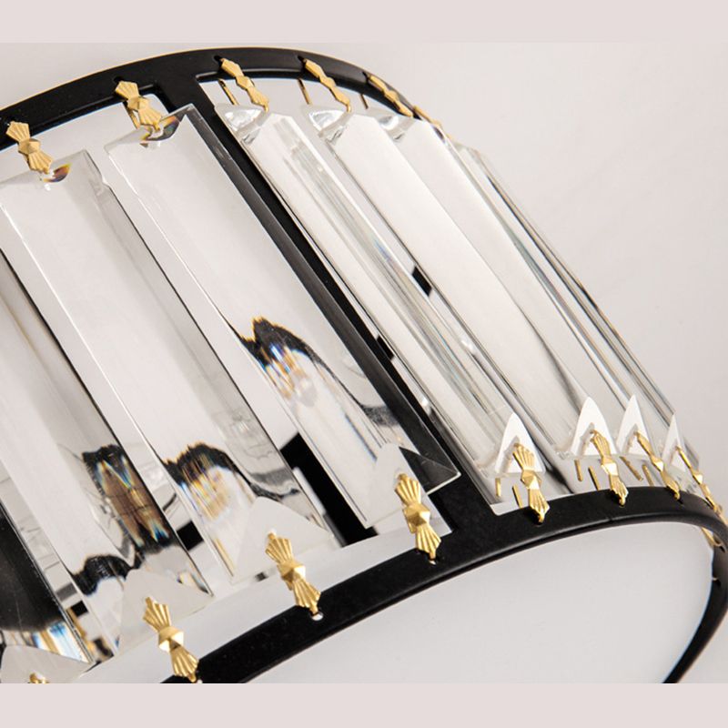 Lámpara de araña de cristal circular moderna y sencilla, cuerpo de lámpara de hardware de la Sala de estar