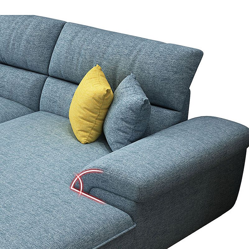 Modern Pillow Top Arm Sofa 37.4"H Removable Cushions Sectionals with 4 Pillows