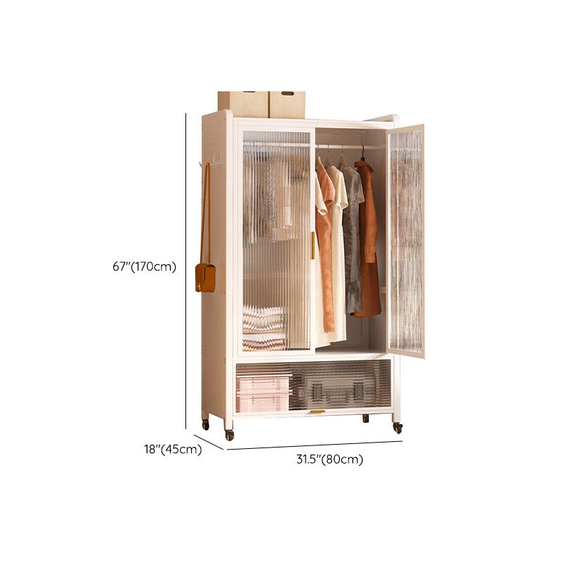 Modern Style Combination Armoire Glass Wardrobe Cabinet for Home