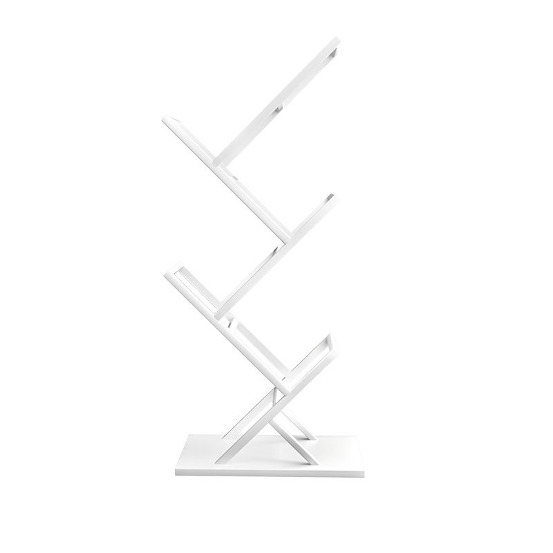 Standard Metal Bookcase Contemporary Open Back Bookshelf with Shelves