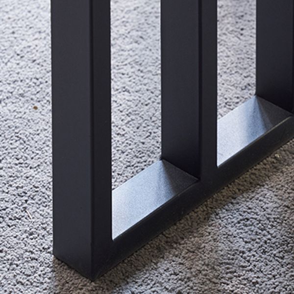 Industrial Rectangle Home Furniture Stone Double Pedestal Dining Table for Home