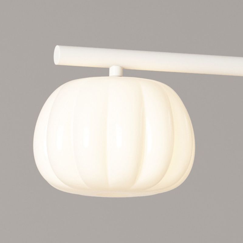 4-Light Green/White Finish Modernism Shaded Statement Kitchen Island Light