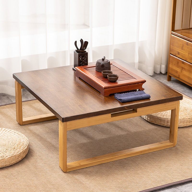 Scandinavian Square Wood Coffee Table Folding 2 Legs Cocktail Table