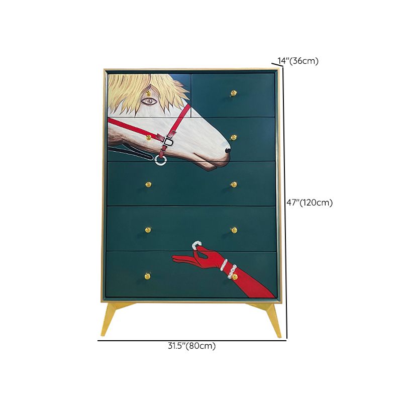 Classic Glam Lingerie Chest Wood Vertical Storage Chest with Drawers for Bedroom