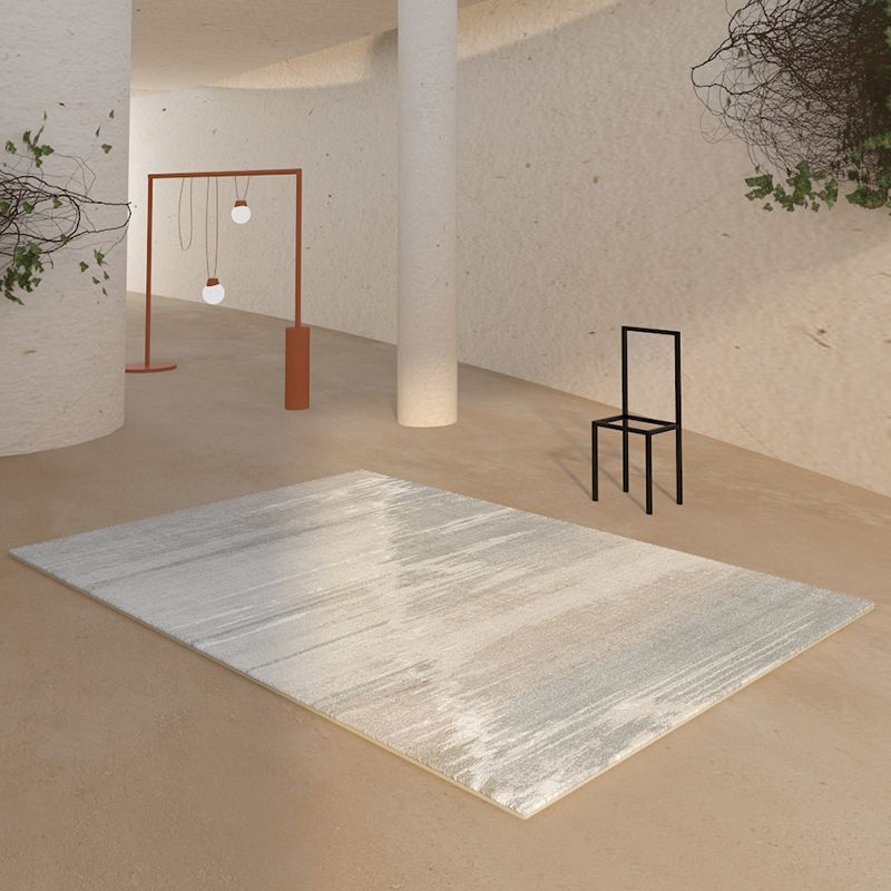 Solid Color Modern Carpet Polyester Blooming Traces Indoor Rug Stain Resistant Rug for Home Decor