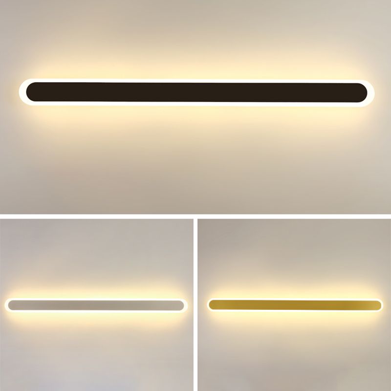 Moderno Minimalista Estilo lineal Luz montado en la pared lineal Discus de luz de pared de metal para sala de estar