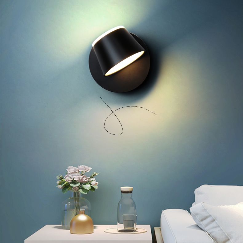 LED Flush Mount Wall Sconce with Acrylic Shade Modern Sconce Light for Living Room