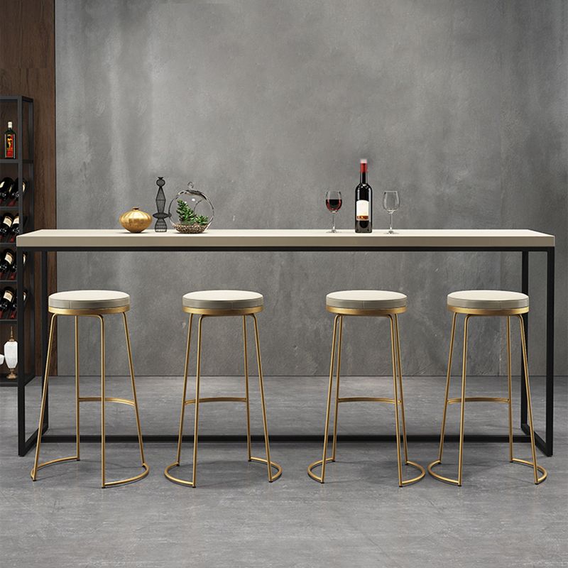 Modern White Wooden Bar Table Dining Table for Kitchen Living Room