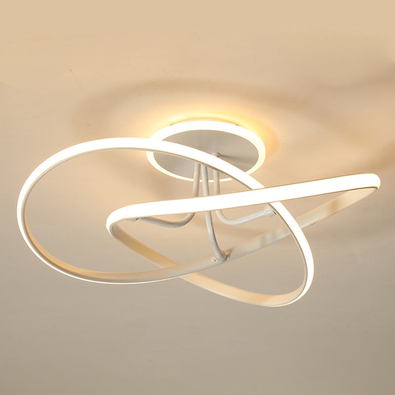 Nordic Metal Ceiling Light Linear LED Flush Mount Light for Living Room