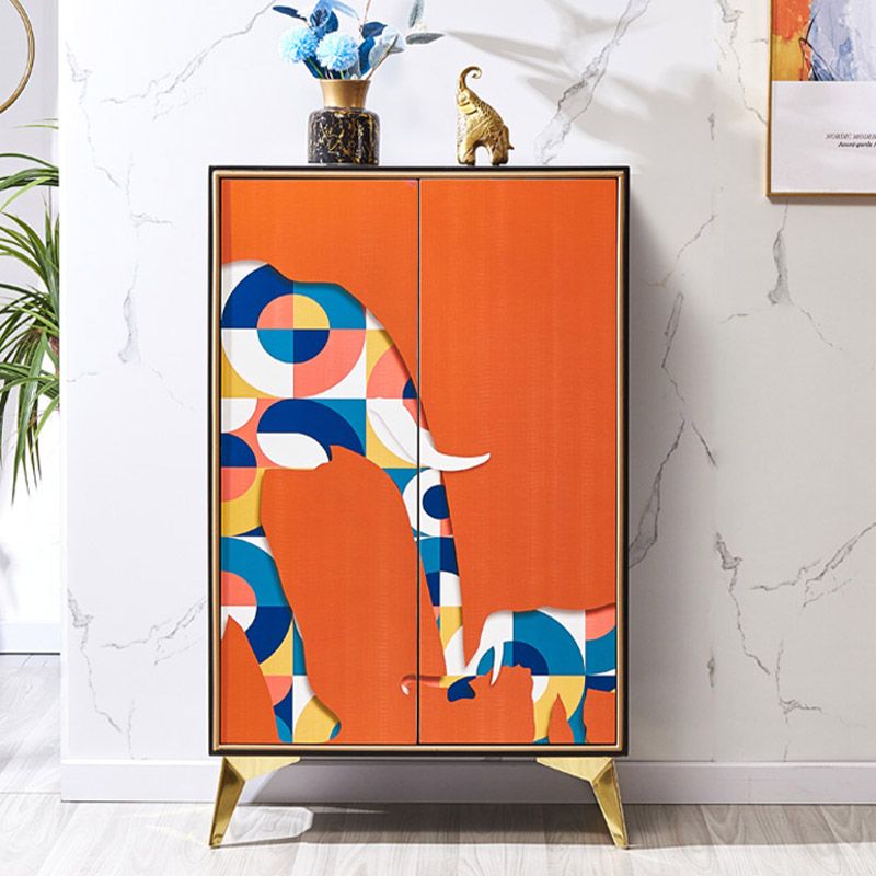 Wood Buffet Table Modern Style Side Board with Cabinets and Drawers