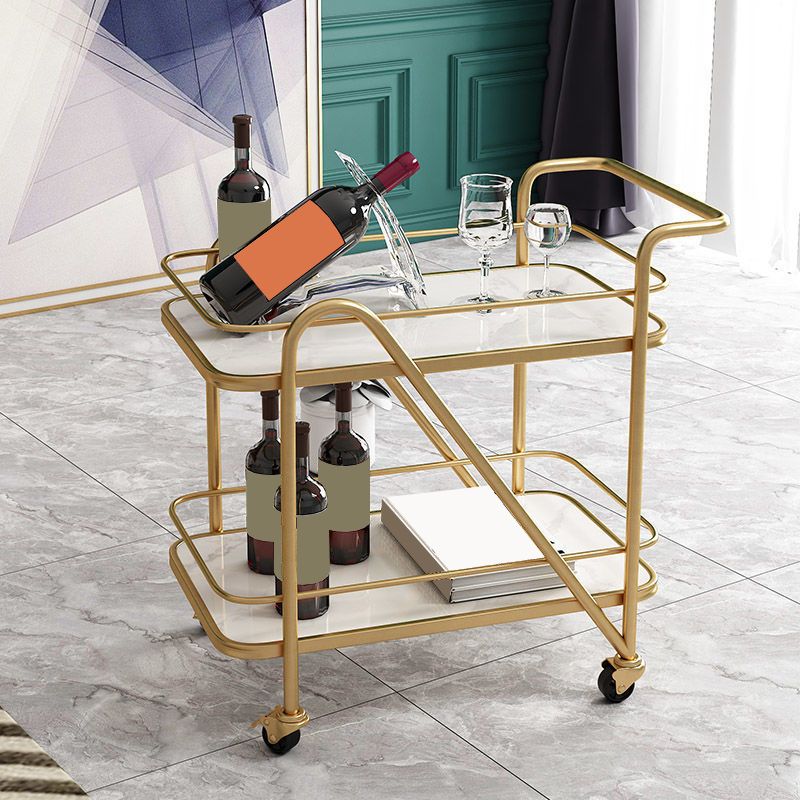 29.92"H Modern Rolling Prep Table Reclaimed Wood Rectangular Prep Table for Home Use