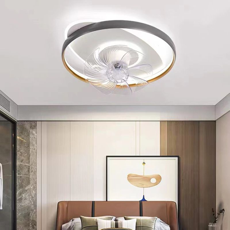Multi Light Ceiling Fan Light Modern Style Metal Ceiling Fan Light for Living Room
