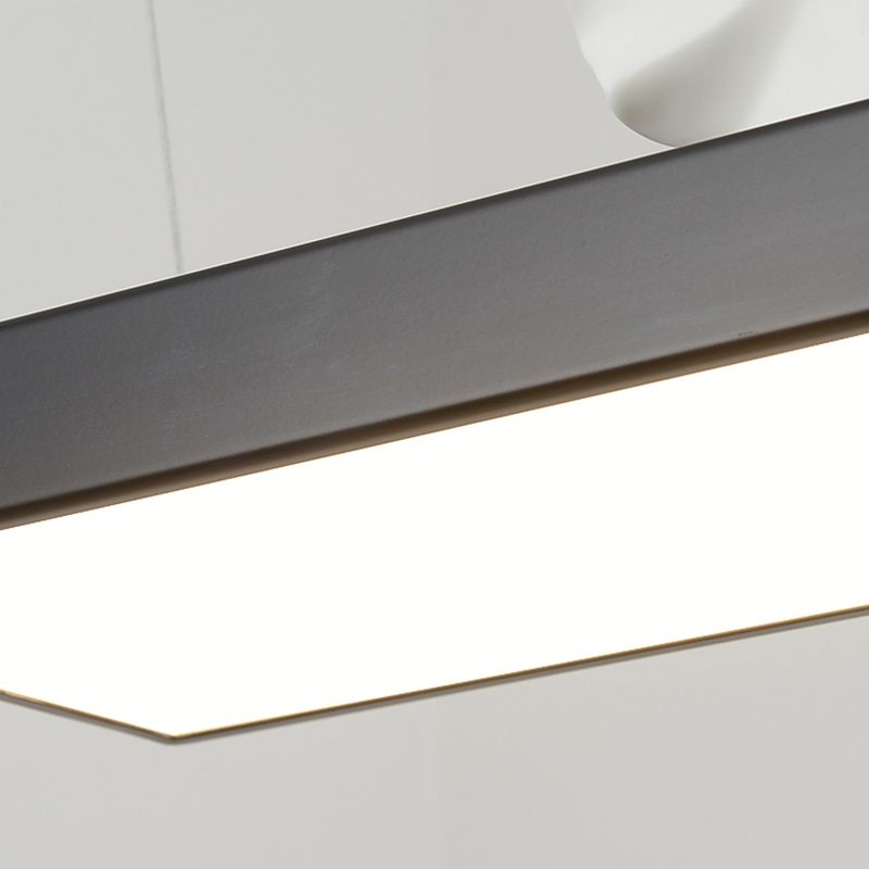 Modern Style Geometry Shape Island Lights Metal 2 Light Island Lighting in Black