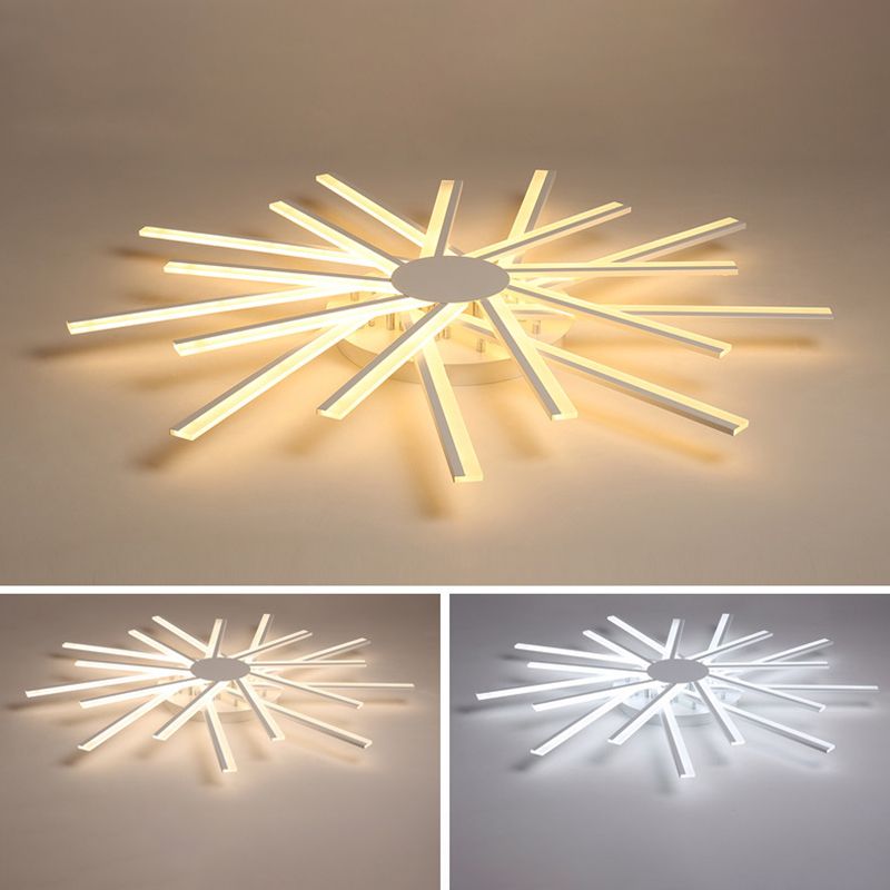 Luz de techo semi empotrada de acrílico cruzado Luz LED de techo montada semi empotrada blanca moderna