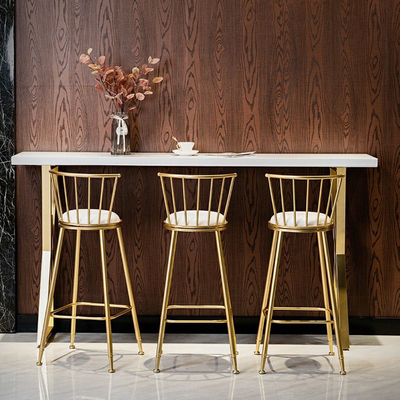 Nordic White Wood Bar Table 42-inch Height Pub Table for Kitchen Living Room