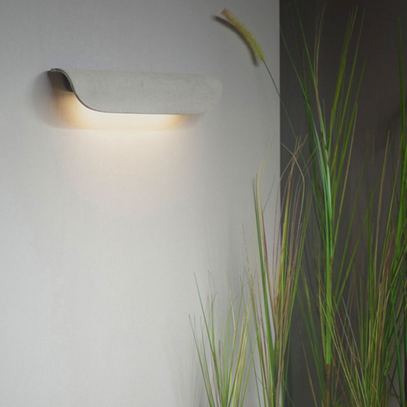 Modernism Wall Sconce Curved Outdoor Sconce Light Fixture for Courtyard