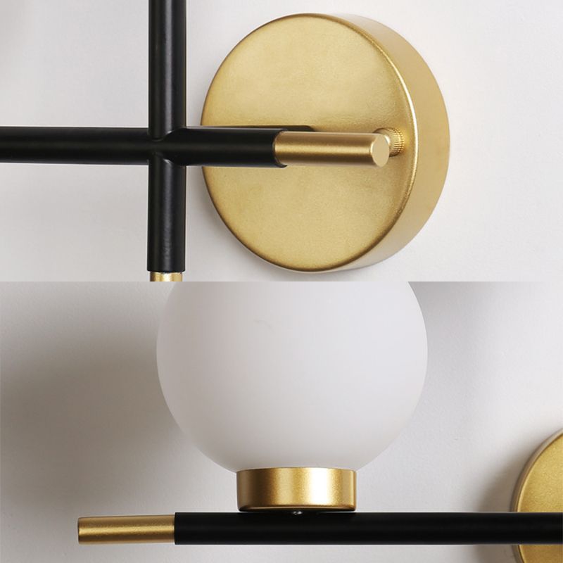 Modern Minimalist Style Global Wall Lighting Fixtures Sconce Light with Glass Shade for Living Room