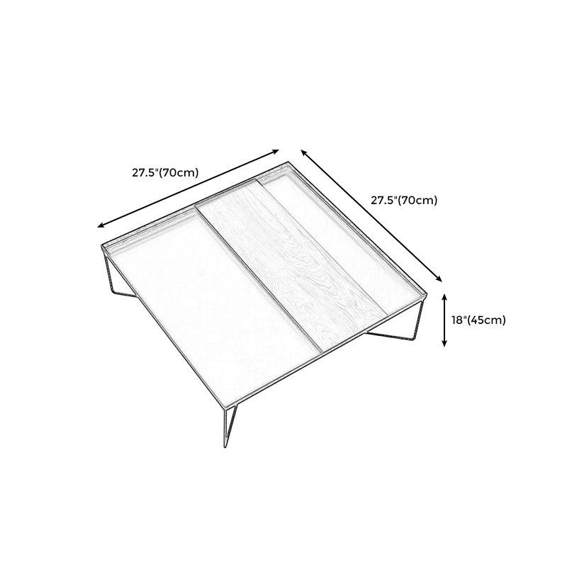 Modern Style Metal Craft Cross Table Base Black Rectangular & Square Coffee Table