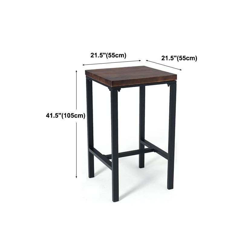 Industrial Style Rectangle Top Counter Table Pine Top 42-inch Height Table