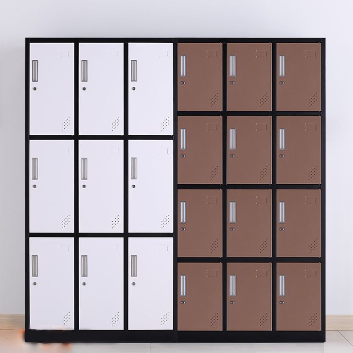 Contemporary Cabinet with Hinged Doors Metal Matte Finish Bathroom Storage Cabinet