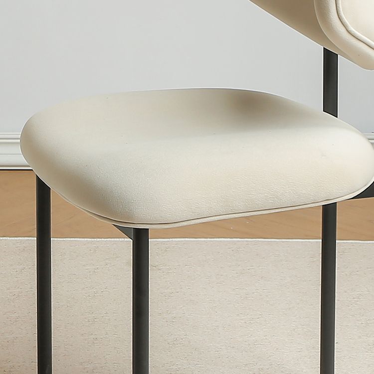 Contemporary Open Back Upholstered Dining Side Chair for Home