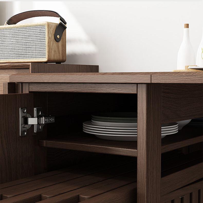 Rubberwood Solid Wood Dining Table Mid-Century Rectangle Dining Site Table