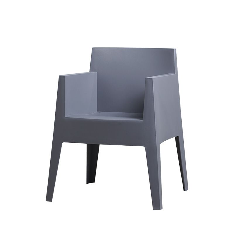 Contemporary Style Dining Chairs Arm Dining Chairs with Plastic Legs for Kitchen