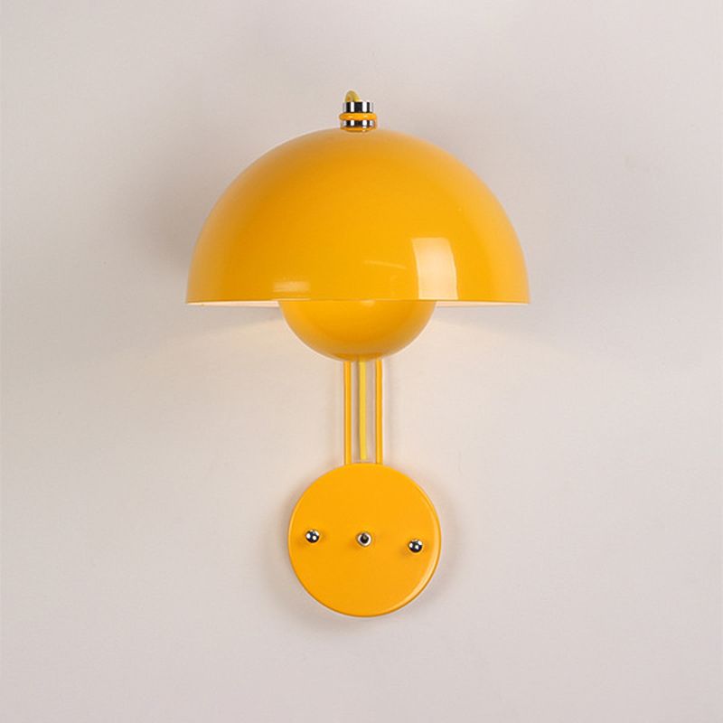 Modern Style Dome Wall Light Sconces Metal 1 Light Wall Lighting