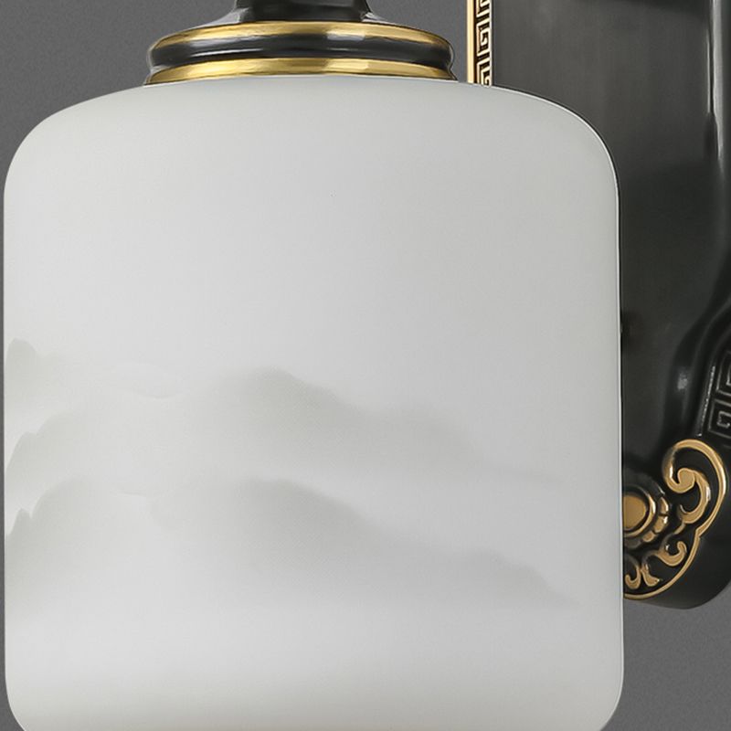 Glass Shade Wall Mounted Light Fixture Modernism Wall Mounted Sconce