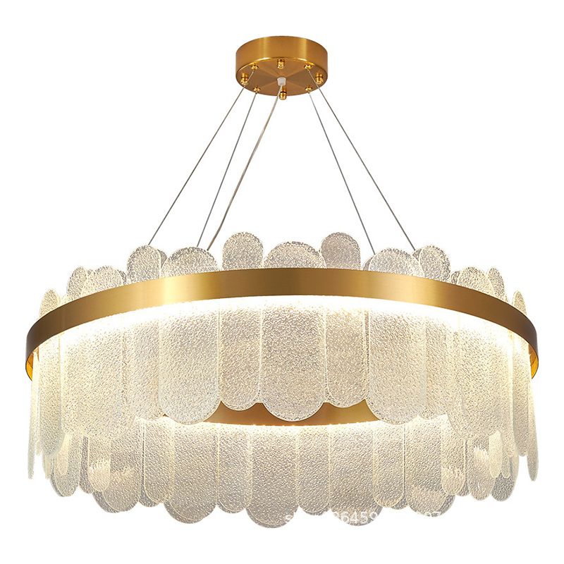 Modern Nordic LED Hanging Light Glass Geometric Chandelier for Living Room