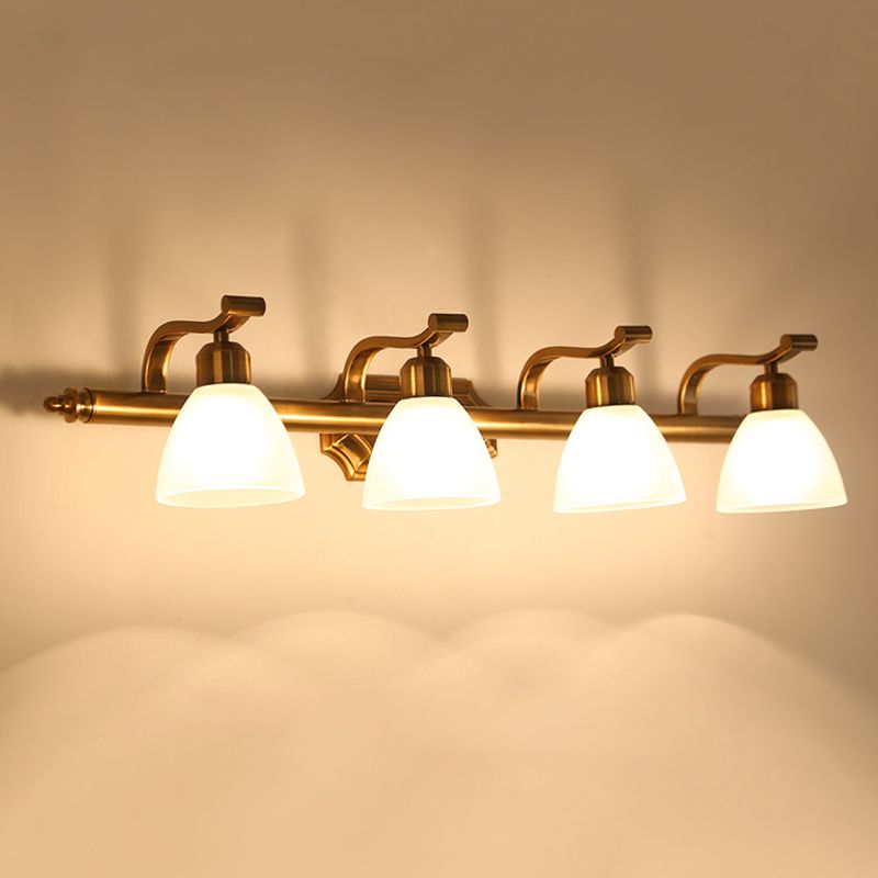 Glass Bronze Wall Sconce Lighting Conical Minimalistic Wall Mounted Light Fixture
