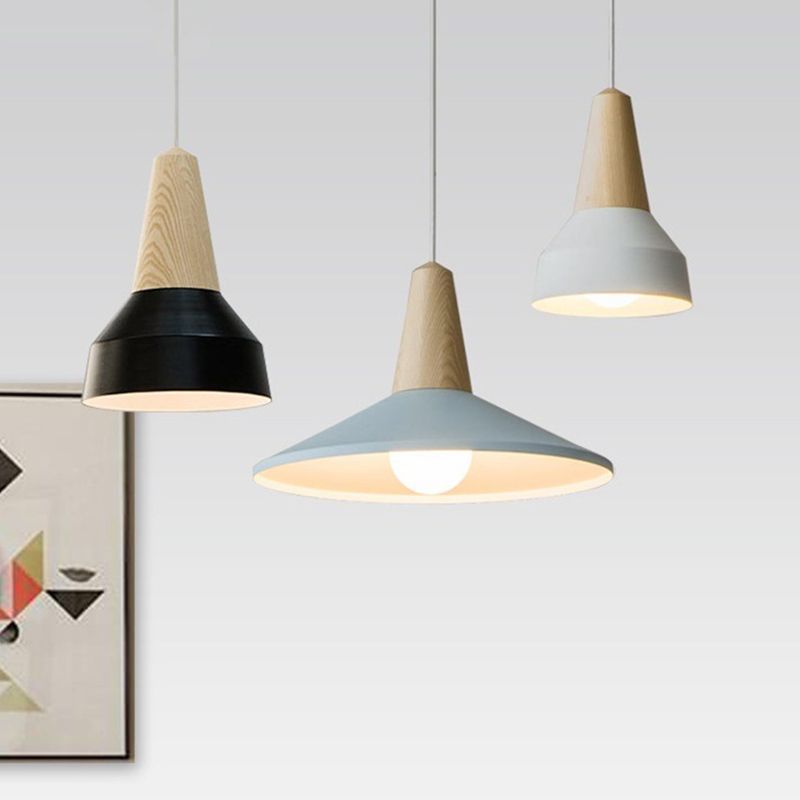 Trota in legno in metallo Trota sospesa a sospensione Simplicità Simplicità Apparecchio di illuminazione a sospensione per camera da letto