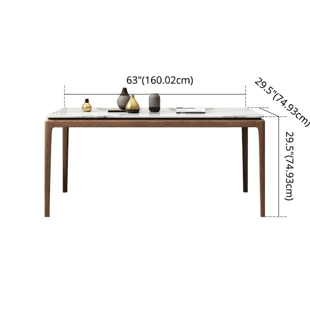 Traditional Kitchen Dining Room Set with Rectangle Top and Solid Wood Legs Dining Furniture