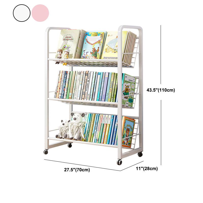 Metal Bookcase Matter Finish Contemporary Etagere Shelf Bookcase