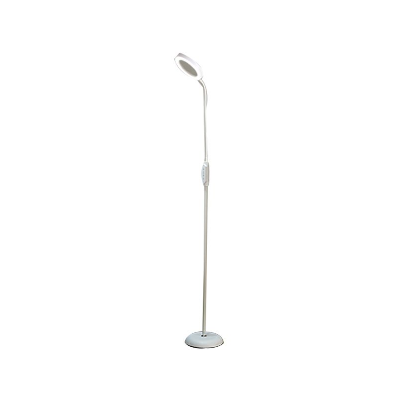 Ring Shape Floor Lamp Contemporary Style Metal 1 Light Floor Lighting
