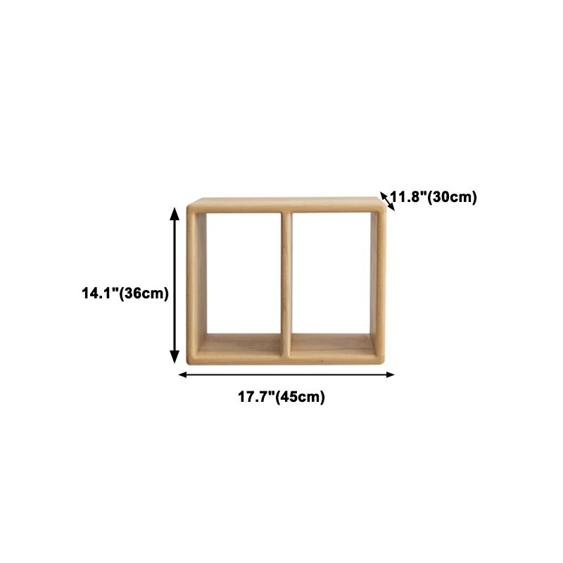 Contemporary Solid Wood Bookshelf Open Back Bookcase for Home Office