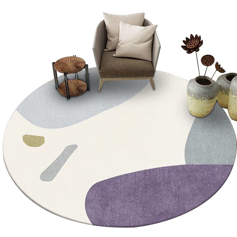 Hellbrauner Farbstück Teppich Polyester Nordischer Teppich Färbung widerstandsfähiger Teppich für Wohnkultur