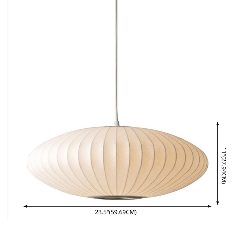 Airship-shaped Creative Silkworm Hanging Light White Home Decorative Lighting Fixture for Living Room